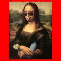 Modern Mona Lisa Tongue Ring Santa Hat thumb 1