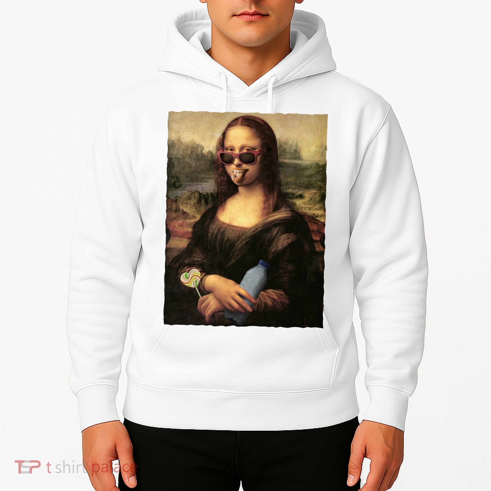Modern Mona Lisa Tongue Ring Hoodie