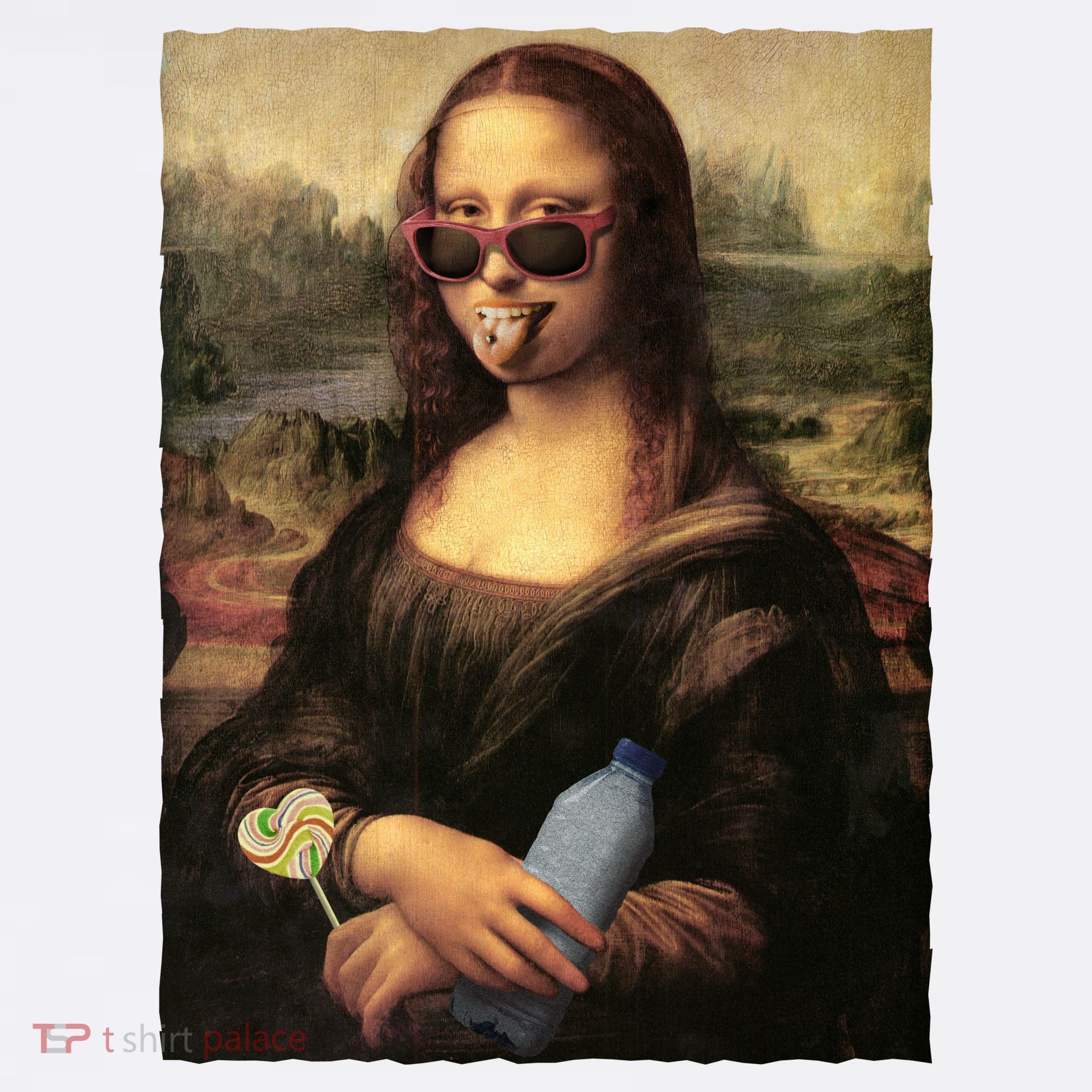 Modern Mona Lisa Tongue Ring Hoodie
