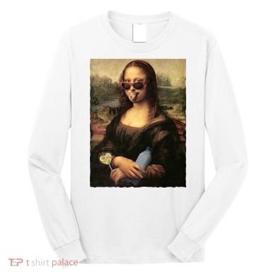 Modern Mona Lisa Tongue Ring Long Sleeve Shirt