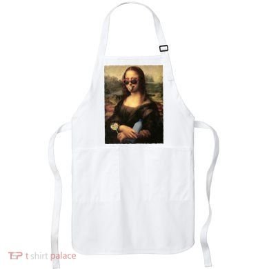 Modern Mona Lisa Tongue Ring Apron