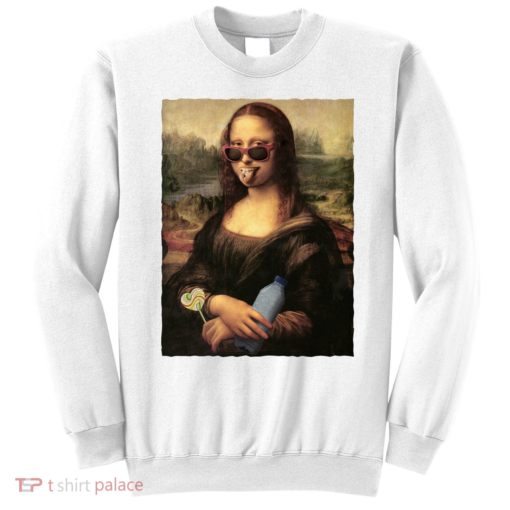 Modern Mona Lisa Tongue Ring Sweatshirt