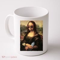 Modern Mona Lisa Tongue Ring Coffee Mug thumb 0