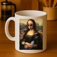 Modern Mona Lisa Tongue Ring Coffee Mug thumb 4