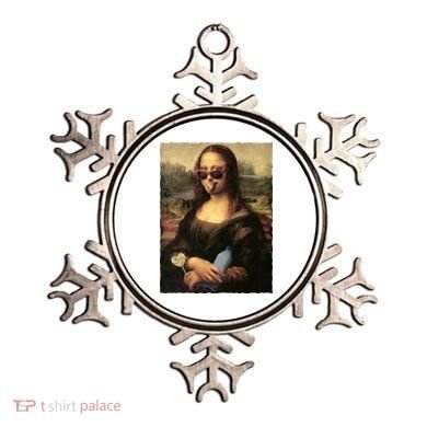 Modern Mona Lisa Tongue Ring Ornament