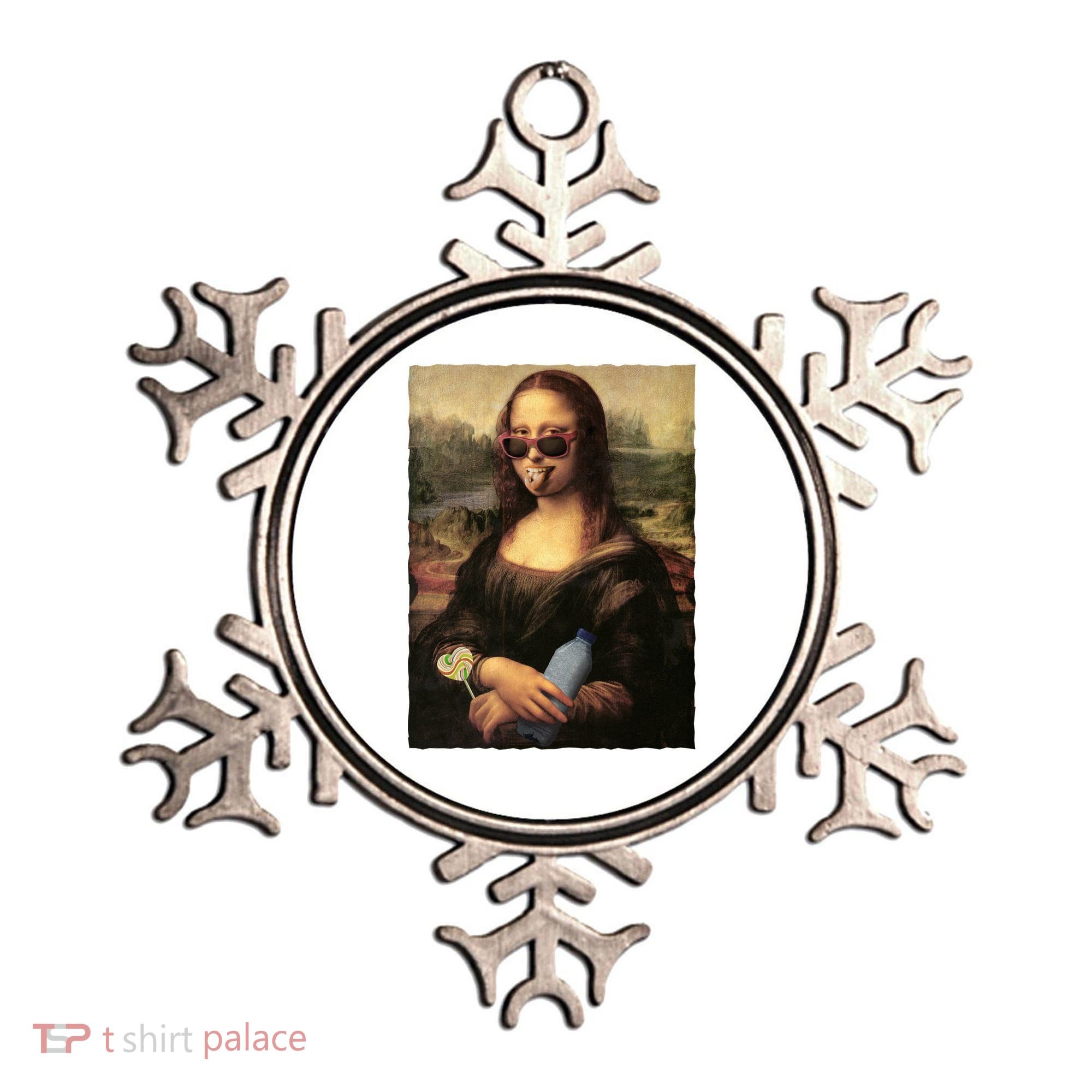Modern Mona Lisa Tongue Ring Ornament
