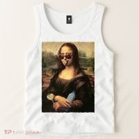 Modern Mona Lisa Tongue Ring Tank Top thumb 2