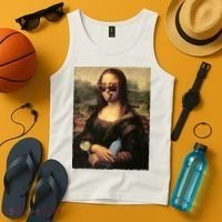 Modern Mona Lisa Tongue Ring Tank Top thumb 4