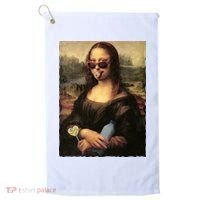 Modern Mona Lisa Tongue Ring Golf Towel thumb 0