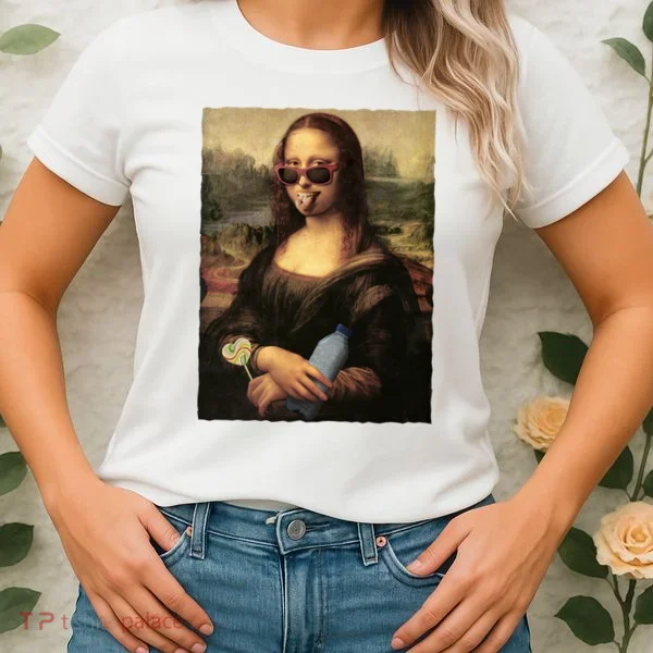 Modern Mona Lisa Tongue Ring Women's T-Shirt