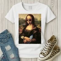 Modern Mona Lisa Tongue Ring Women's T-Shirt thumb 3