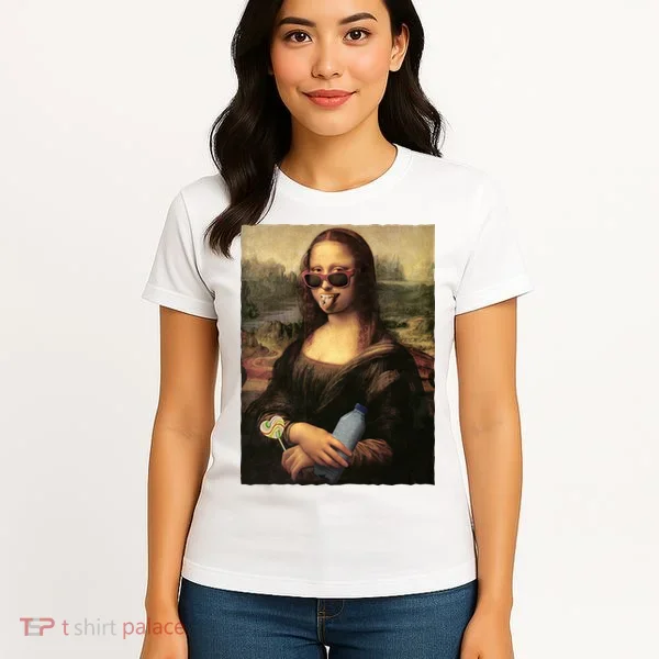 Modern Mona Lisa Tongue Ring Women's T-Shirt