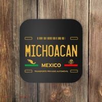 Michoacan Mexico License Plate Aesthetic Michoacan Coaster thumb 0