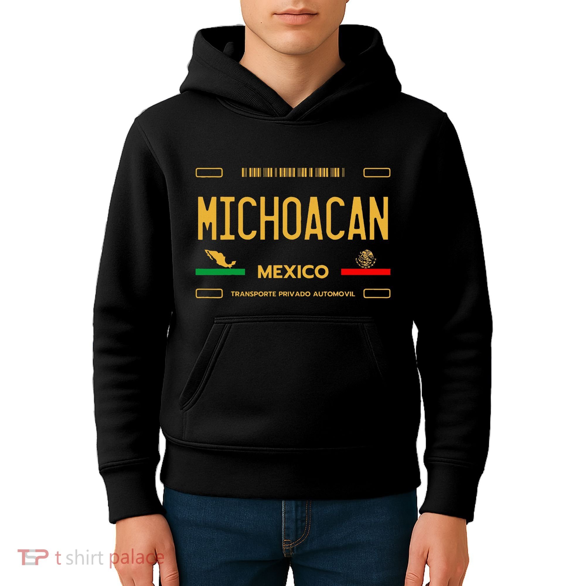 Michoacan Mexico License Plate Aesthetic Michoacan Kids Hoodie