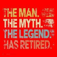 Man Myth Legend Has Retired Retirement Dad Grandpa Santa Hat thumb 1