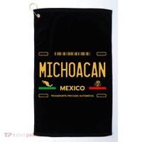 Michoacan Mexico License Plate Aesthetic Michoacan Golf Towel thumb 0