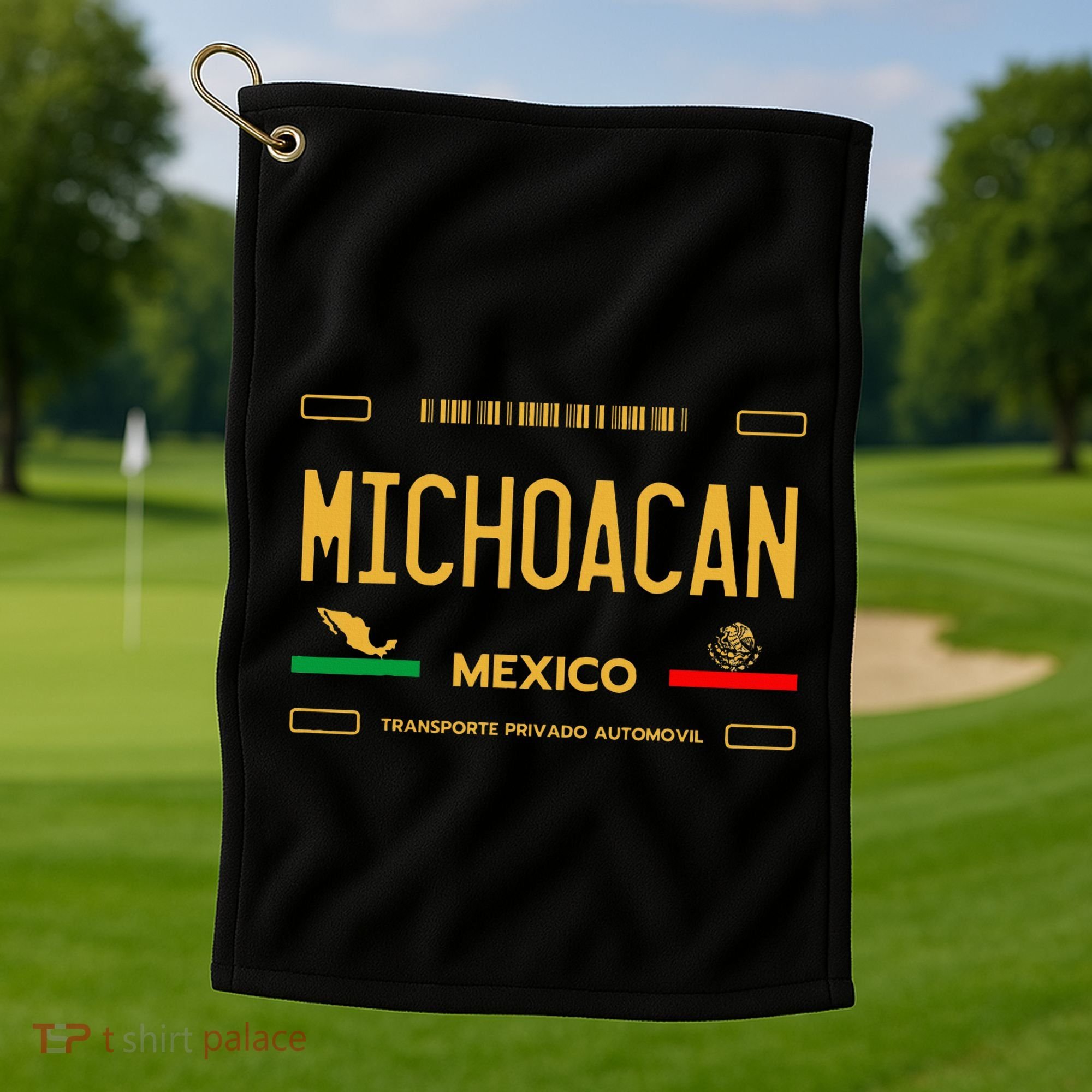 Michoacan Mexico License Plate Aesthetic Michoacan Golf Towel