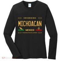 Michoacan Mexico License Plate Aesthetic Michoacan Women's Long Sleeve Shirt thumb 0