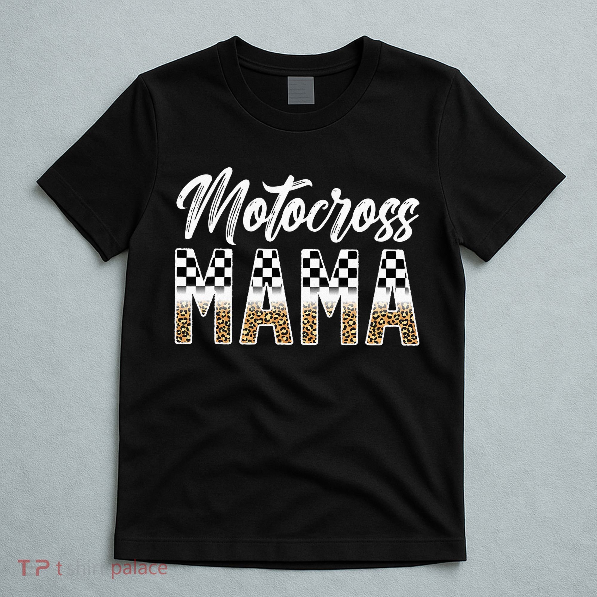 Motocross Mama Leopard Motocross Rider Mom Moto Mom T-Shirt