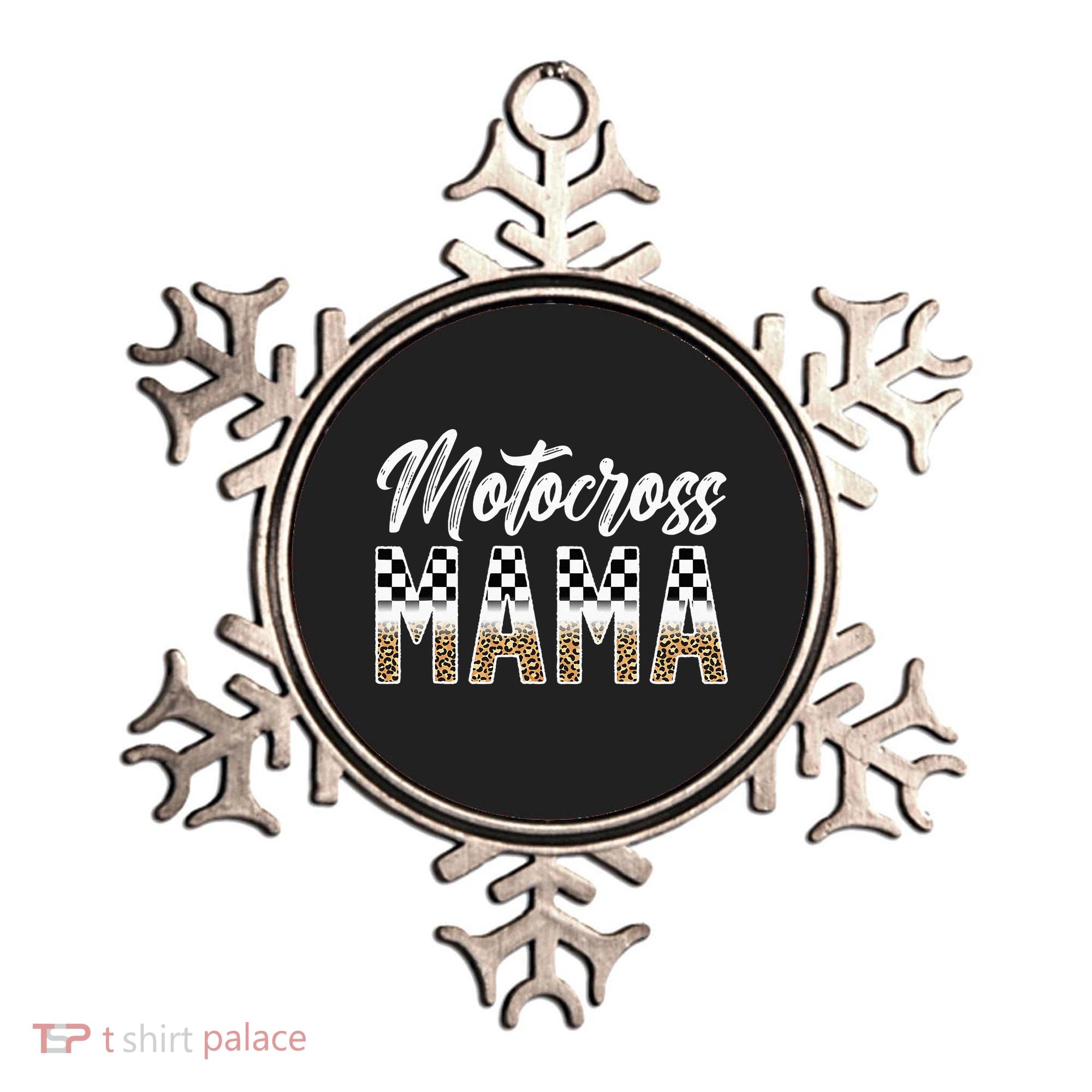 Motocross Mama Leopard Motocross Rider Mom Moto Mom Ornament