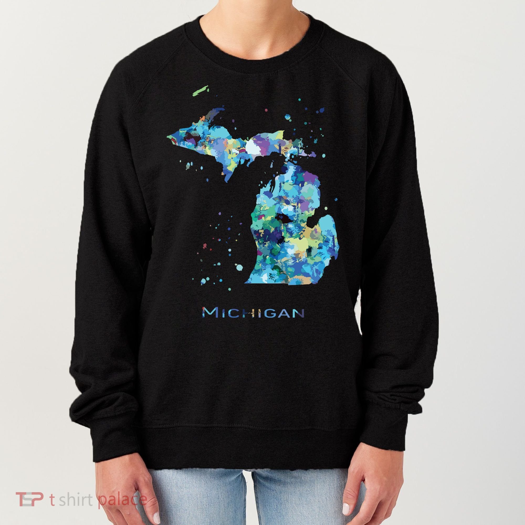 Michigan Map Women's Sweatshirt