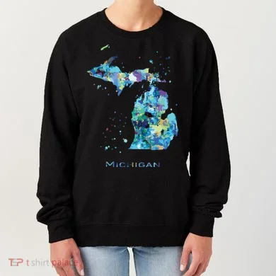 Michigan Map Women's Sweatshirt
