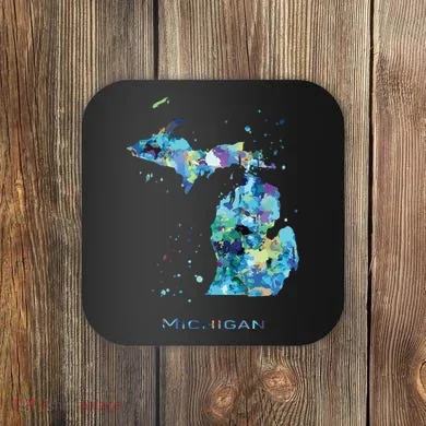 Michigan Map Coaster