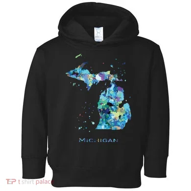 Michigan Map Toddler Hoodie