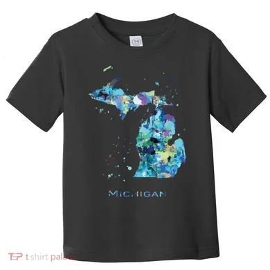 Michigan Map Toddler T-Shirt