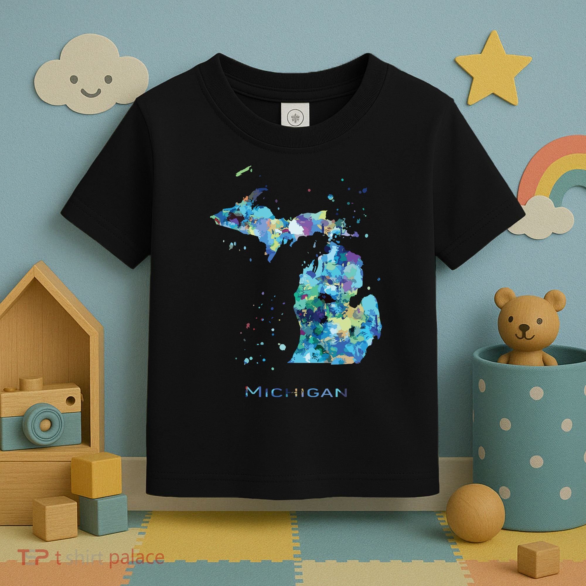 Michigan Map Toddler T-Shirt