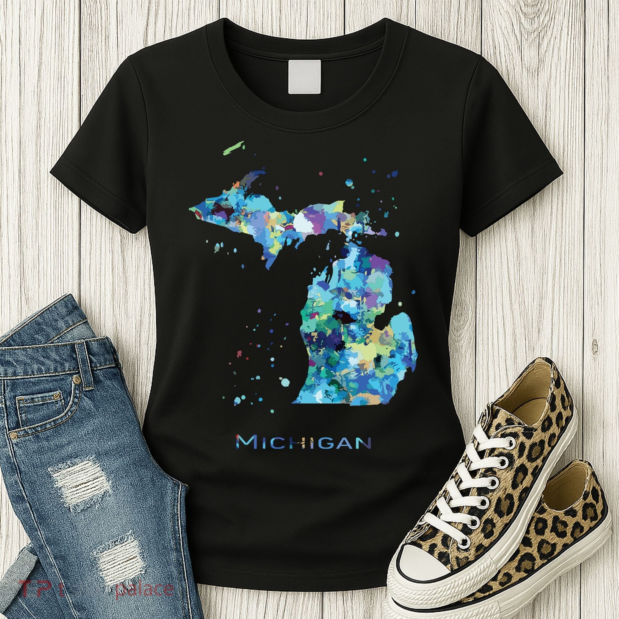 Michigan Map Women's T-Shirt