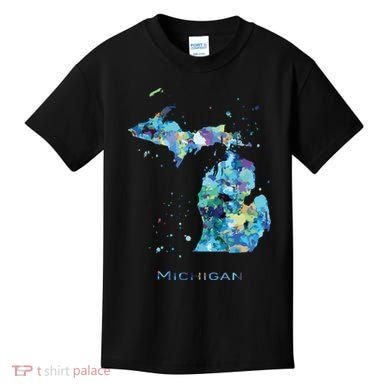 Michigan Map Kids T-Shirt