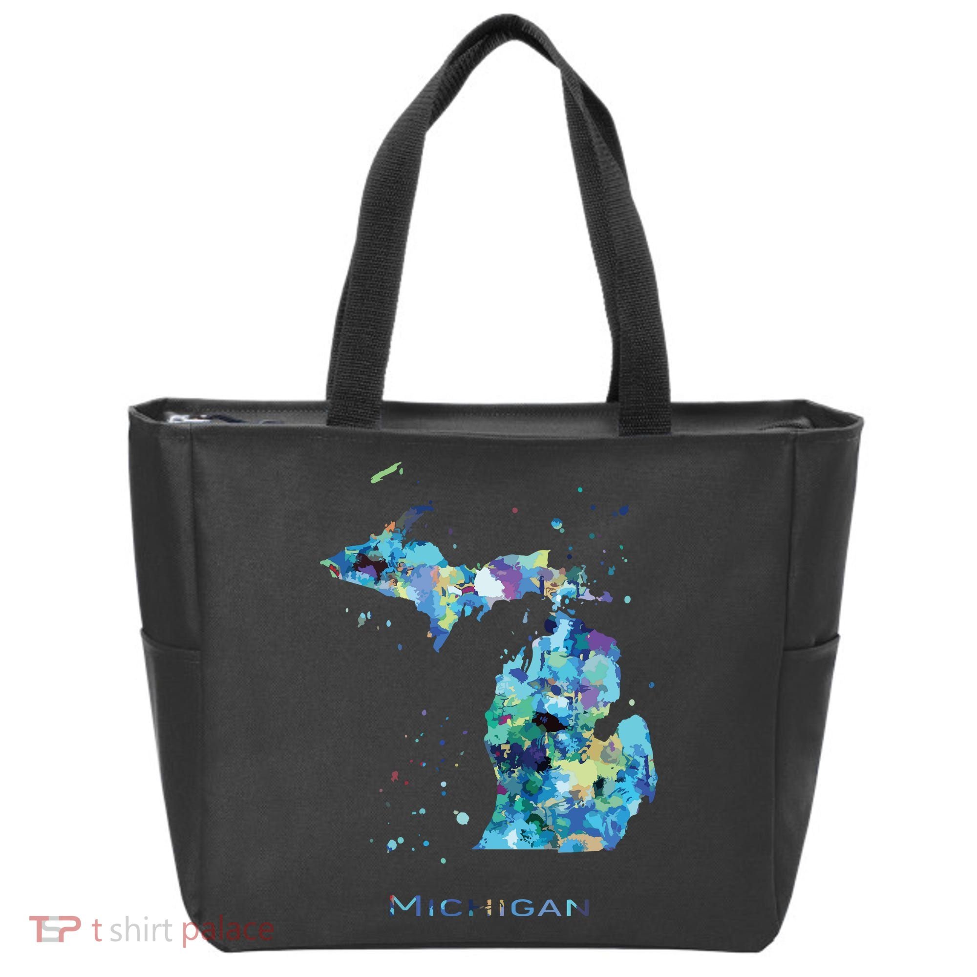 Michigan Map Tote Bag