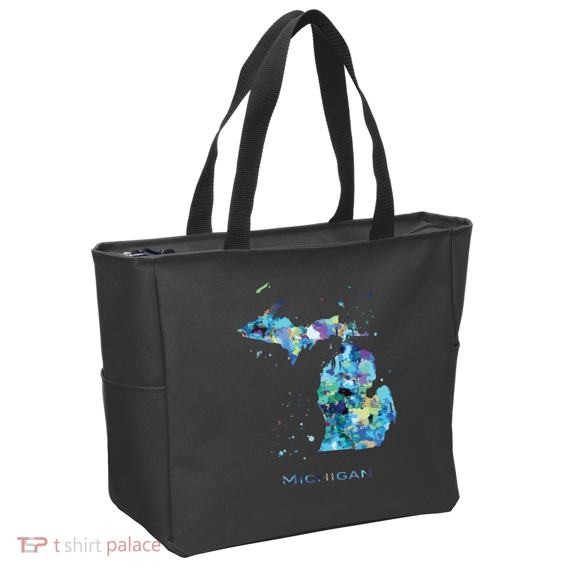 Michigan Map Tote Bag