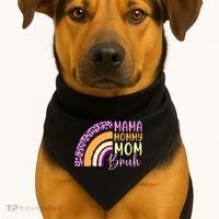 Mama Mommy Mom Bruh Cute Rainbow USA-Made Doggie Bandana thumb 1