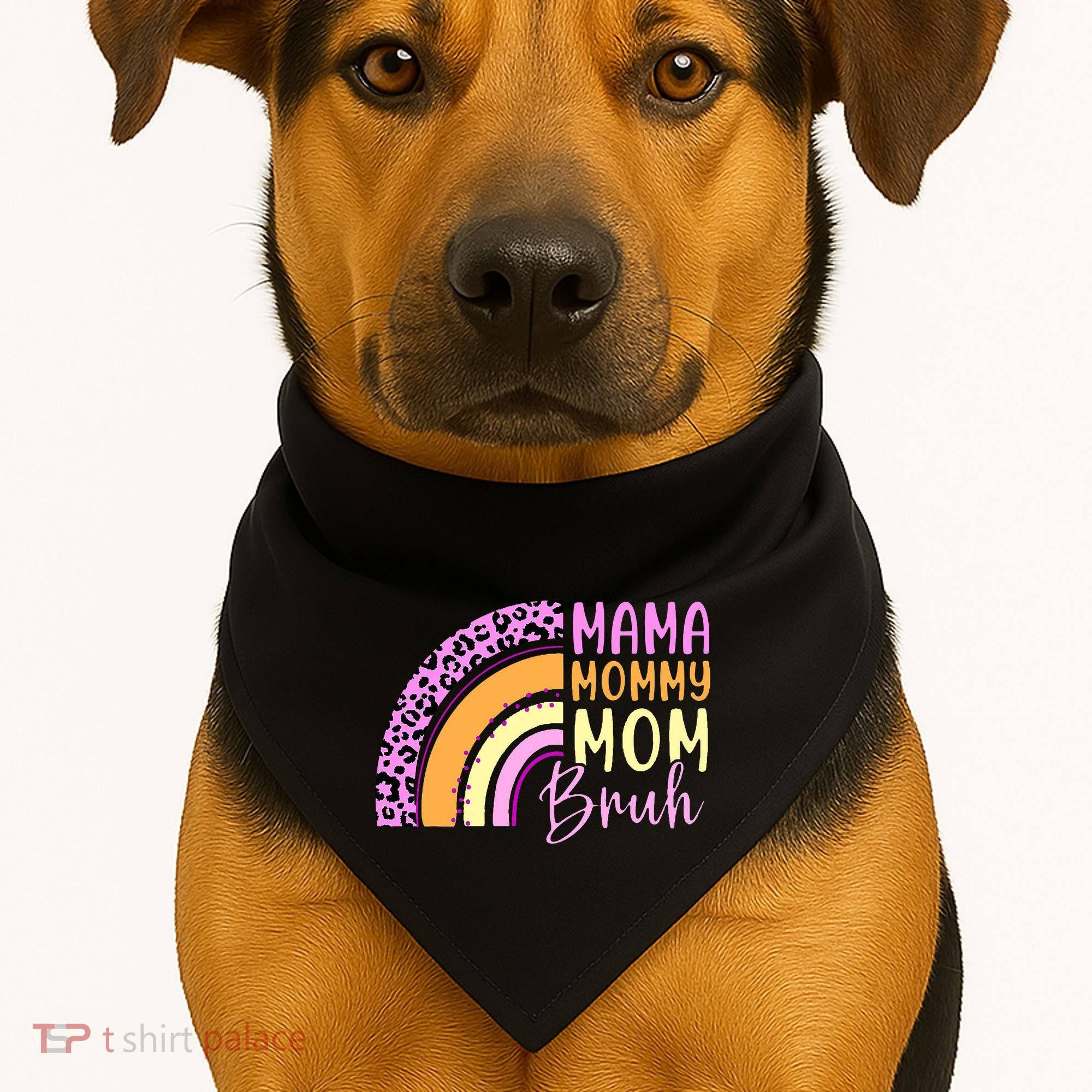 Mama Mommy Mom Bruh Cute Rainbow USA-Made Doggie Bandana