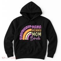 Mama Mommy Mom Bruh Cute Rainbow Hoodie thumb 0