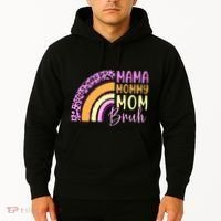 Mama Mommy Mom Bruh Cute Rainbow Hoodie thumb 2