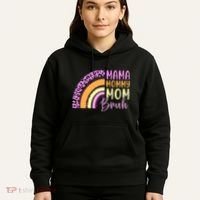 Mama Mommy Mom Bruh Cute Rainbow Hoodie thumb 5