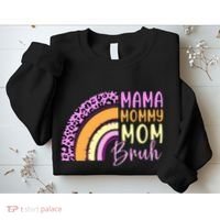 Mama Mommy Mom Bruh Cute Rainbow Sweatshirt thumb 2