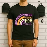 Mama Mommy Mom Bruh Cute Rainbow T-Shirt thumb 6