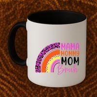 Mama Mommy Mom Bruh Cute Rainbow Coffee Mug thumb 2