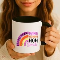 Mama Mommy Mom Bruh Cute Rainbow Coffee Mug thumb 3
