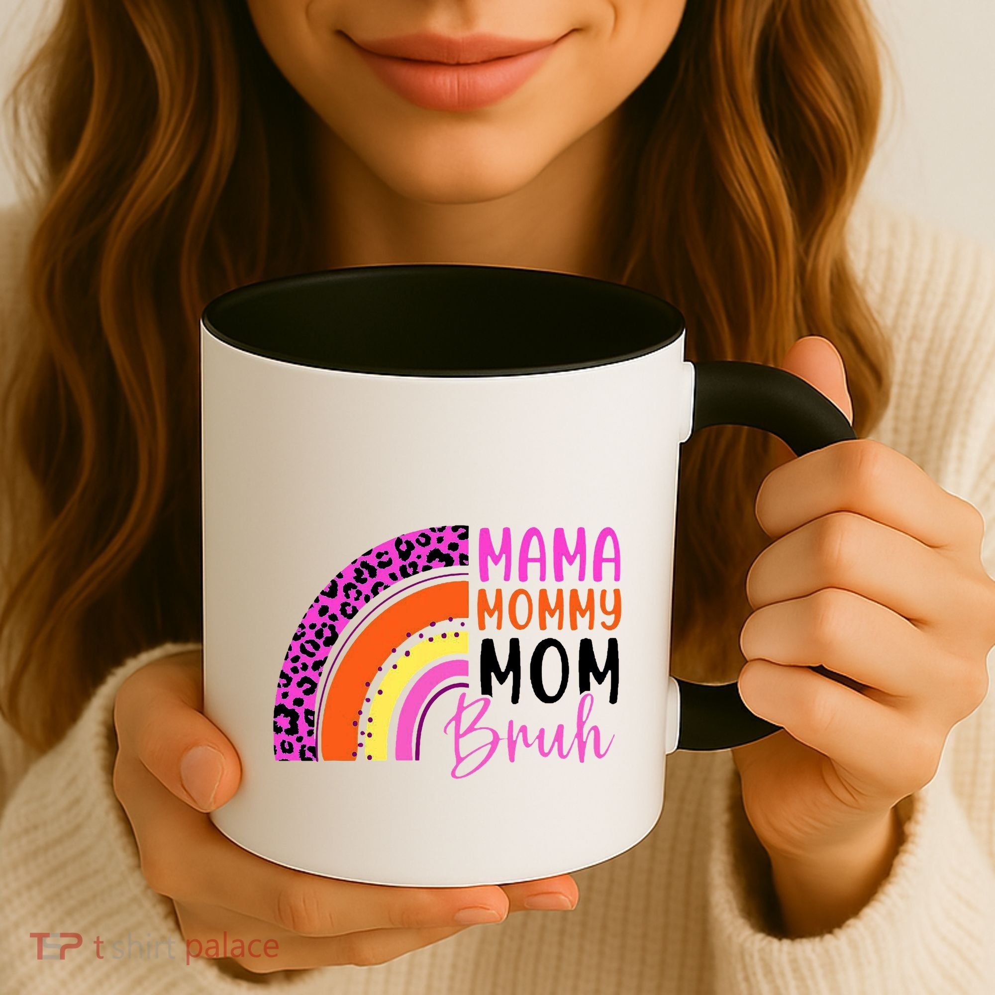 Mama Mommy Mom Bruh Cute Rainbow Coffee Mug