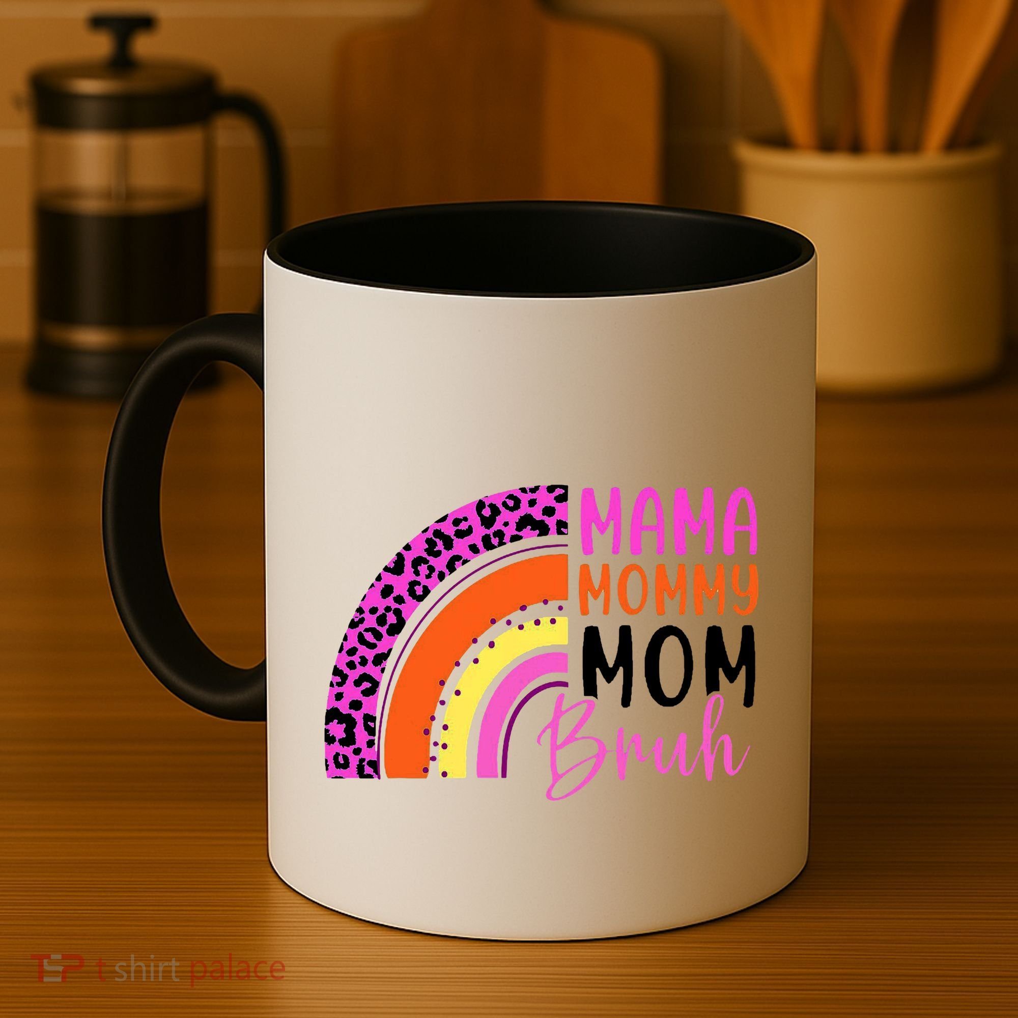 Mama Mommy Mom Bruh Cute Rainbow Coffee Mug