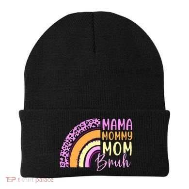 Mama Mommy Mom Bruh Cute Rainbow Beanie