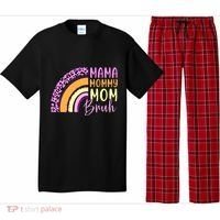 Mama Mommy Mom Bruh Cute Rainbow Pajama Set thumb 0