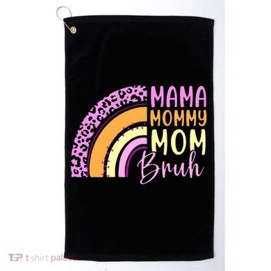 Mama Mommy Mom Bruh Cute Rainbow Golf Towel