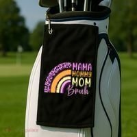 Mama Mommy Mom Bruh Cute Rainbow Golf Towel thumb 2