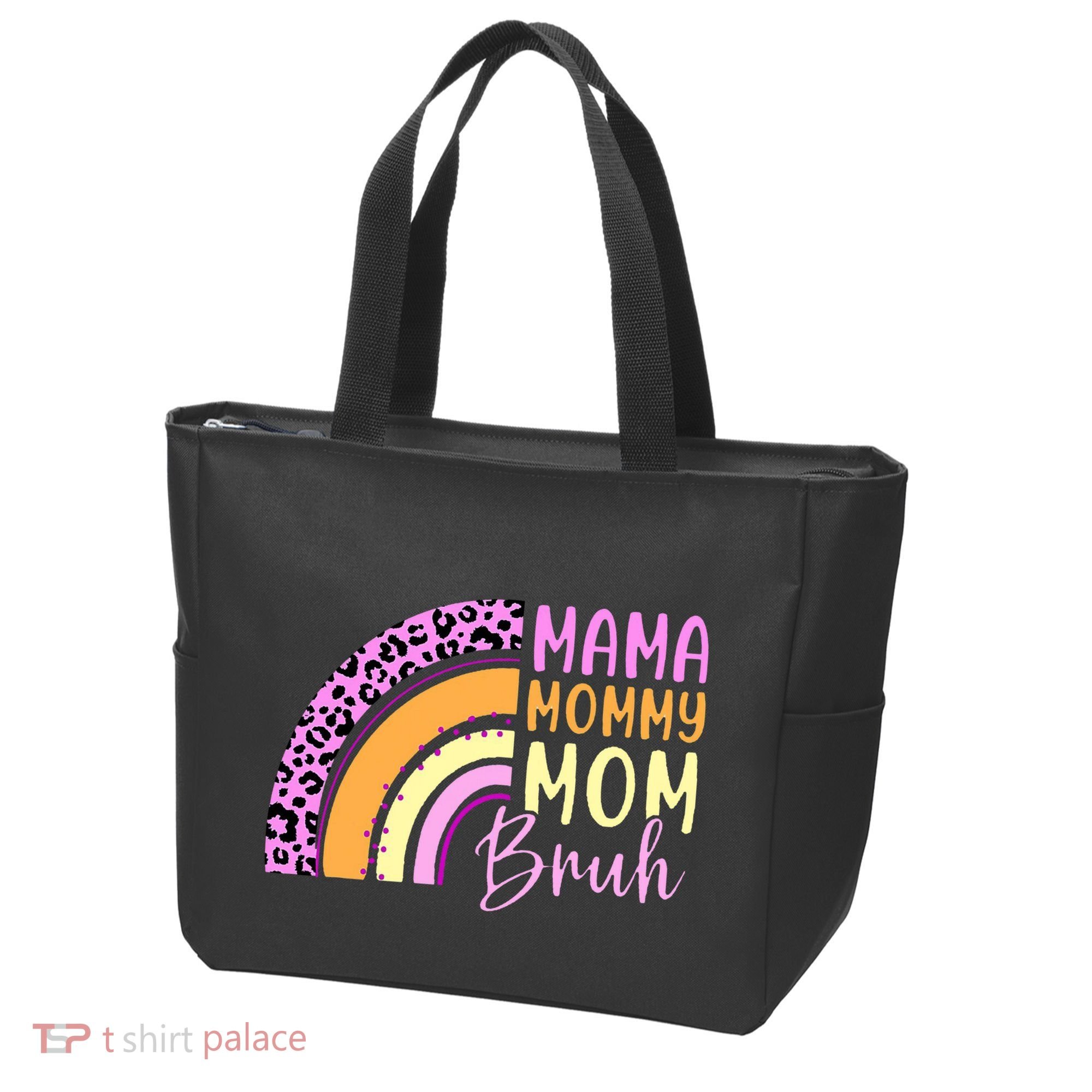 Mama Mommy Mom Bruh Cute Rainbow Tote Bag